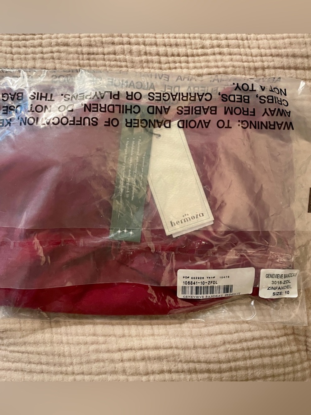 NWT Sundance Genevieve Bandeau Swimsuit. Size 10. - Picture 4 of 5